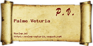 Palme Veturia névjegykártya